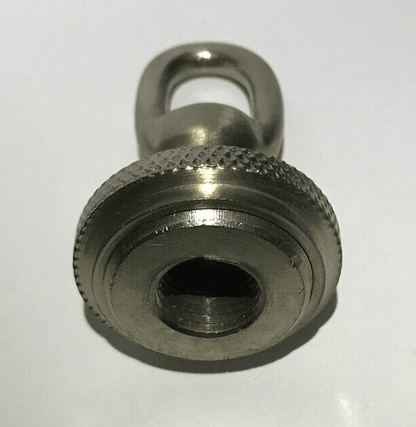 New 1 3/4" Satin Nickel, Brass Screw Collar Loop For Canopy W/ Wire Way, 1/4F - Stone Door Lamps