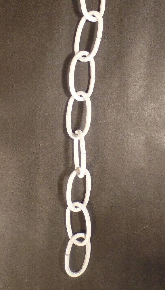 New 3' White Finish 8 Gauge Steel Chandelier Fixture Oval Lamp Chain #FC992W - Stone Door Lamps