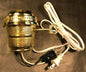 Brass Electric Burner 3 - Way With Bottom Nite Lite & White Cord for Aladdin Lamps - Stone Door Lamps