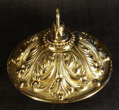 5 1/2" Polished Brass Finish Die Cast Brass Screw Collar Ceiling Canopy Kit - Stone Door Lamps