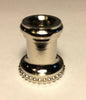 New Nickel Plated Turned Brass Neck Lamp Part 1/8F Tap, 7/8" Ht. #BN946N