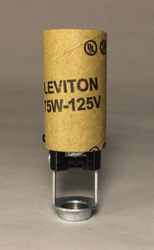 New 2 1/16" Short Keyless Leviton Candelabra Phenolic Socket w/ Hickey UL #SO217 - Stone Door Lamps
