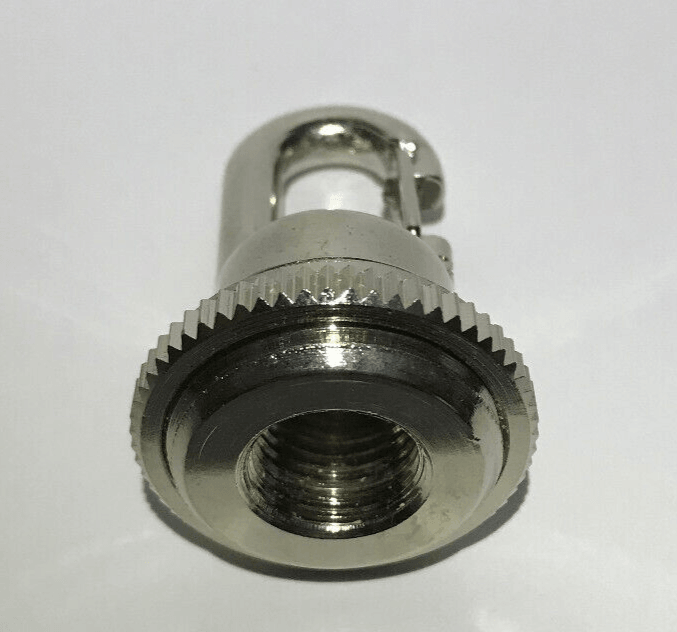New 1 3/4" Cast Brass Fast Snap Hook Screw Collar Canopy Loop, Polished Nickel - Stone Door Lamps