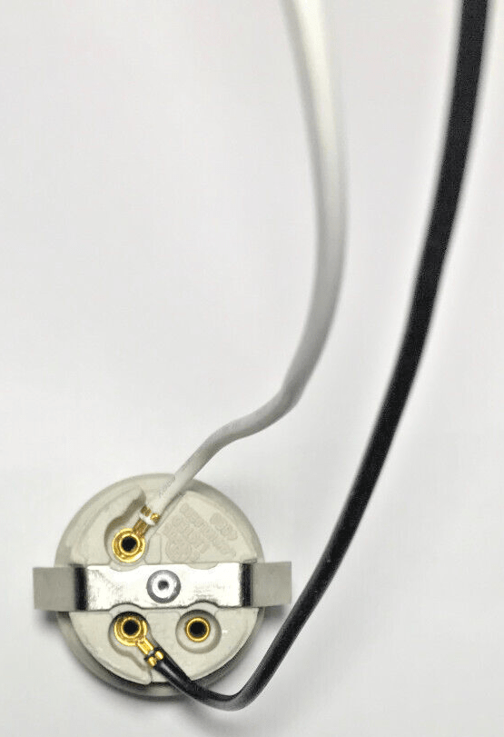 New Medium Base U-Clip Snap In Porcelain Keyless Fixture Socket, 8.5" Lead Wires