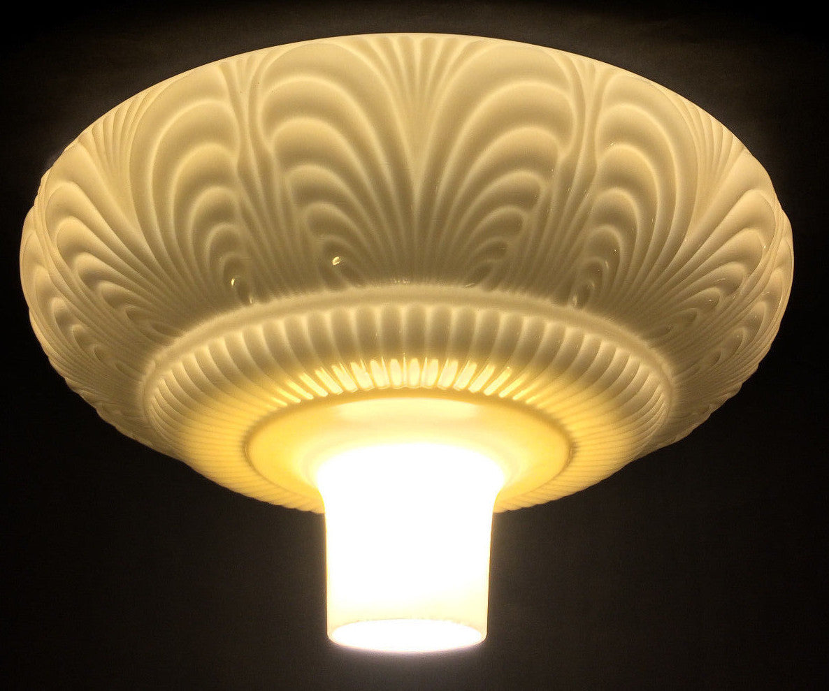 New Torchiere Floor Lamp Shade, Nu-Gold Embossed Victorian Design, 14 1/2" Dia.