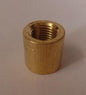 New Heavy Brass Nipple & Pipe Coupling, Unfinished Brass, 3/4" ht., 1/4F #BC877U - Stone Door Lamps
