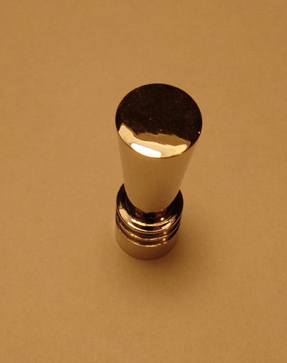 New Nickel Plated Deco Style Lamp Finial , 1/4-27F, 1 7/16" ht. #NF085N