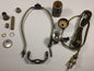 Table Lamp Wiring Kit W/ 9" Antique Finish Harp,3 Way Socket, Antique Brass Cord - Stone Door Lamps
