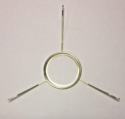 10" Fitter Brass Plated Tripod Shade Holder For No. 2 Brass Plated Burners 717 - Stone Door Lamps