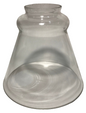 New 2 1/4" Fitter Clear Glass Fixture Lamp Shade, 5 1/8" Heght, 5 3/4" Dia.