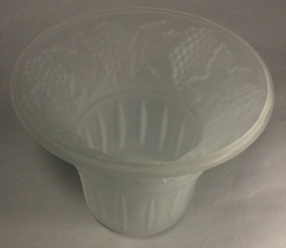 New Satin Crystal Pan Light Fixture Shade, 2 1/4" Fitter, 5.5" Tall, USA, #PS603 - Stone Door Lamps
