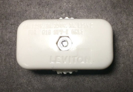 NEW LEVITON WHITE SPT-1 ROTARY ON - OFF LAMP CORD SWITCH LAMP PART RS401