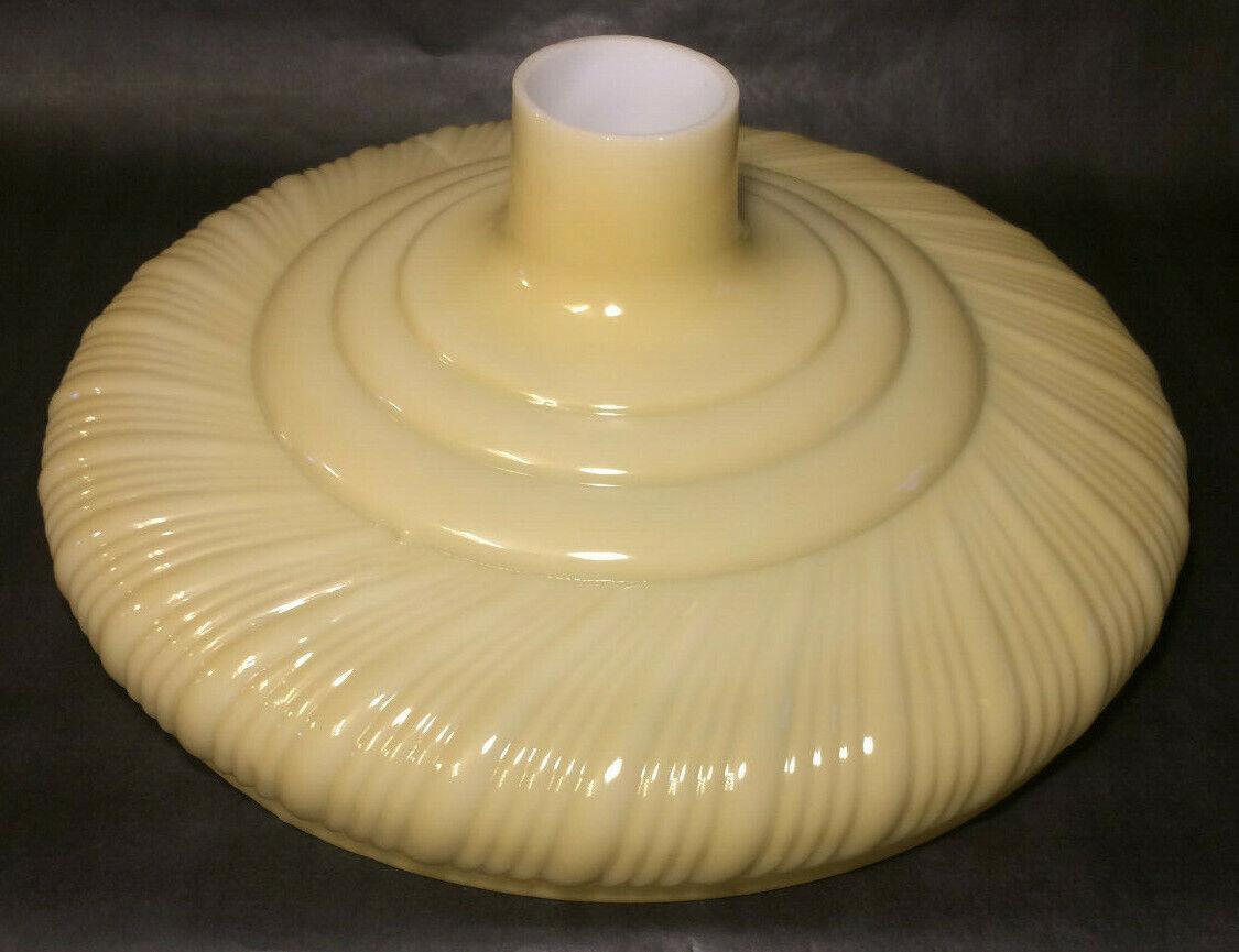 New 16" Raised Rib Swirl Nu - Gold Torchiere Floor Lamp Shade, 2 3/4" Fitter TS031 - Stone Door Lamps