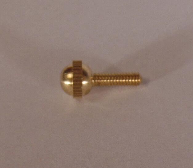 New Brass Ball Head Thumb Screw, 8/32 Thread,1/2" Thread Length,Unfinished Brass - Stone Door Lamps