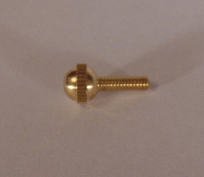 New Brass Ball Head Thumb Screw, 8/32 Thread,1/2" Thread Length,Unfinished Brass - Stone Door Lamps