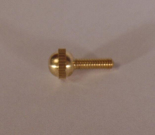 New Brass Ball Head Thumb Screw, 8/32 Thread,1/2" Thread Length,Unfinished Brass - Stone Door Lamps