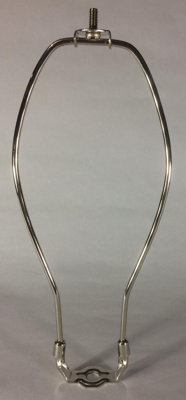 New 10" Nickel Finish Lamp HARP Shade Holder w/Base for Lamp Repair #HAR60N - Stone Door Lamps