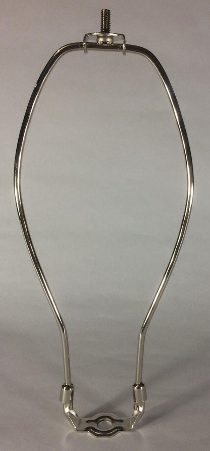 New 10" Nickel Finish Lamp HARP Shade Holder w/Base for Lamp Repair #HAR60N - Stone Door Lamps