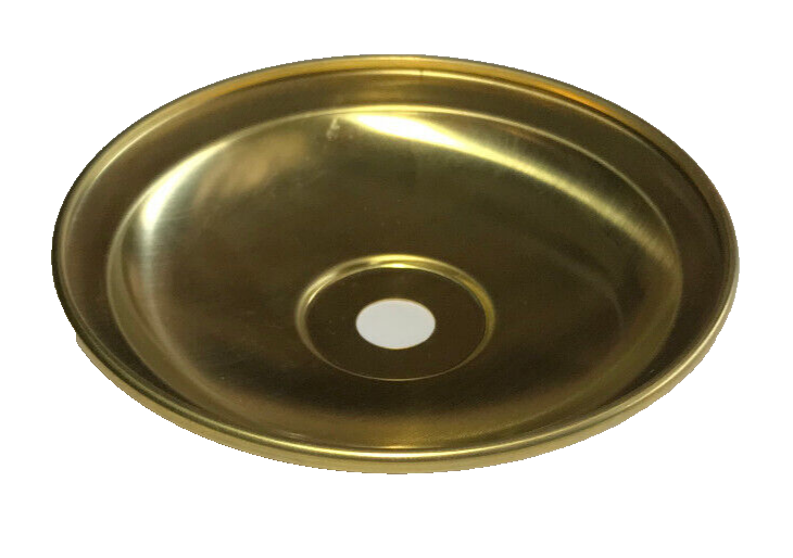 NEW 3  3/8" Stamped Unfinished Brass Bobesche, Slips 1/8IP (3/8"), 5/8" Height