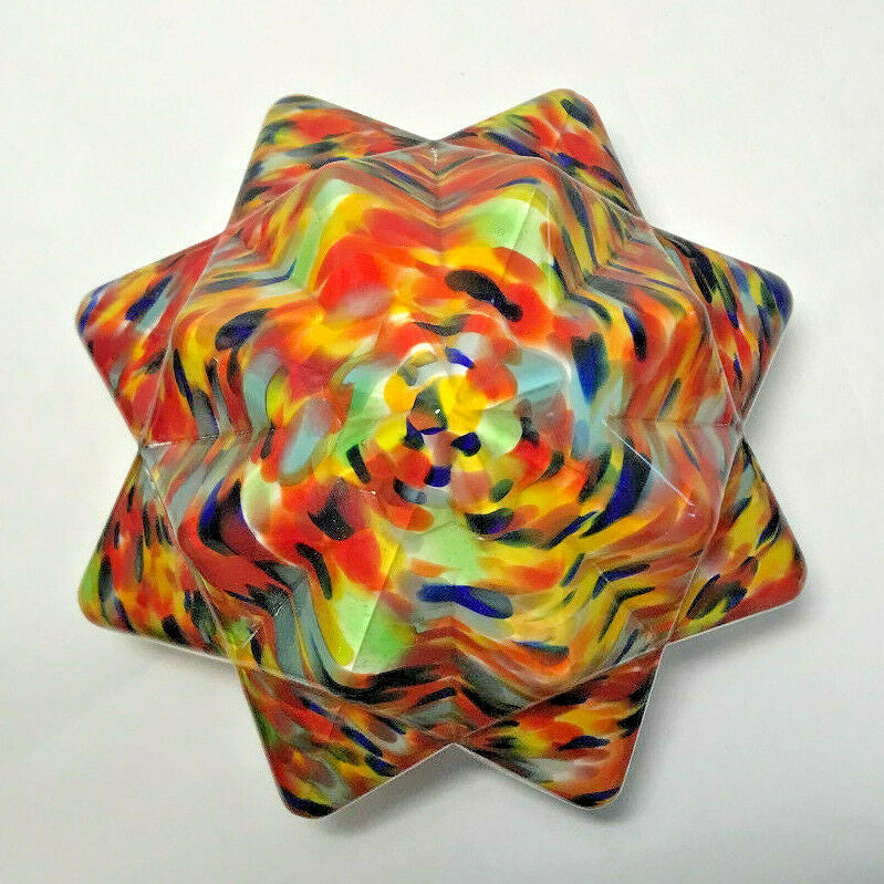 New Art Deco Starburst End Of Day Lamp Shade Globe, 3 1/4" Fitter, 7" Dia. SS960