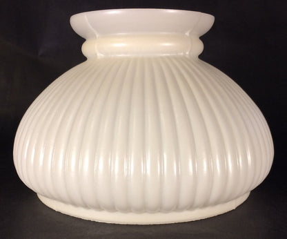 New 7" Rib Glass Student Lamp Shade With Cream Background #7S618