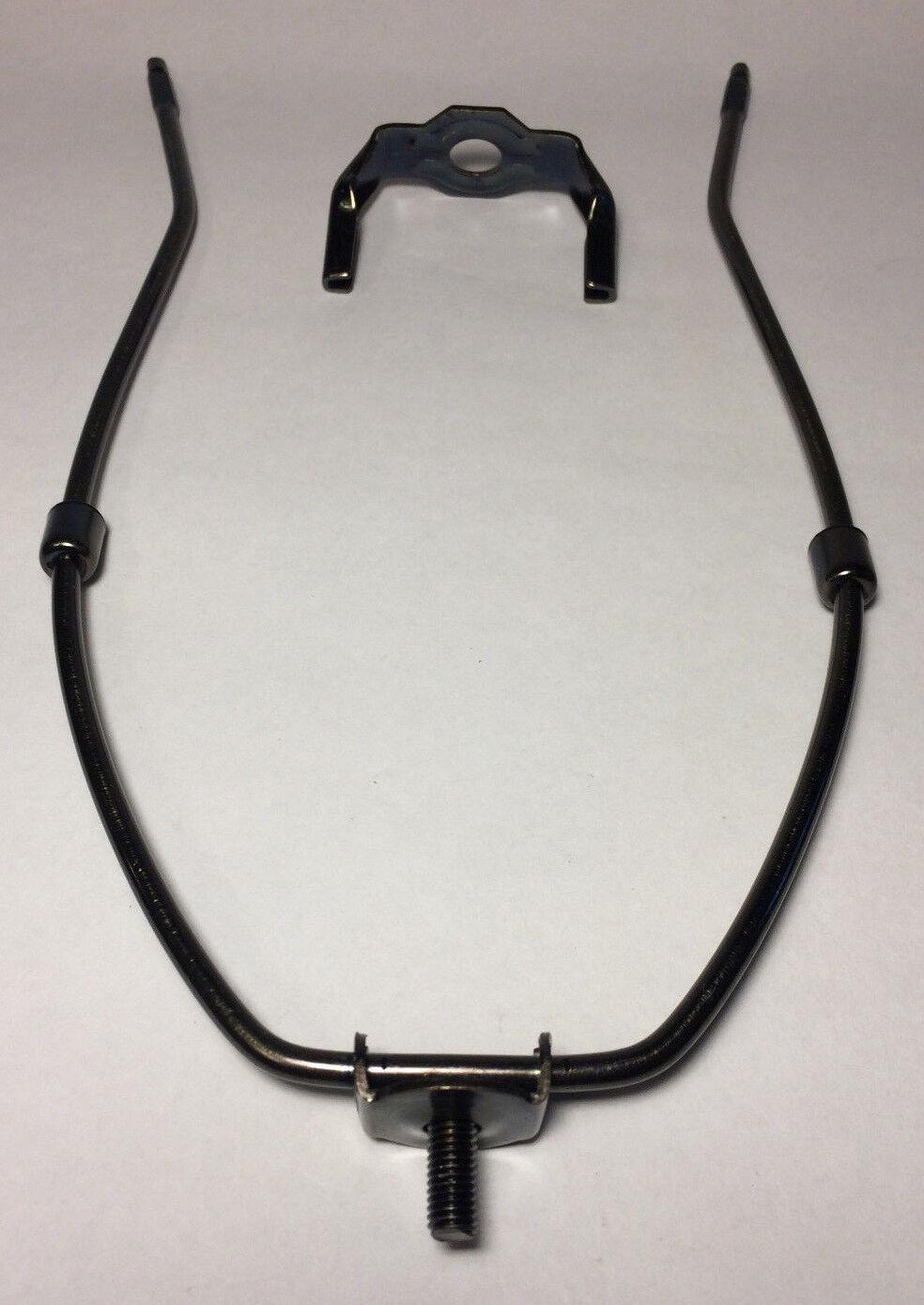 10" Brass Lamp HARP Shade Holder w/Base for Lamp Repair Antique Bronze Finish - Stone Door Lamps