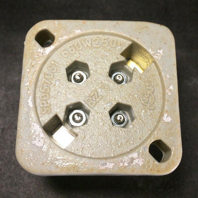 New 2" Square Medium Base Porcelain Pony Cleat Lamp Socket #PS717 - Stone Door Lamps