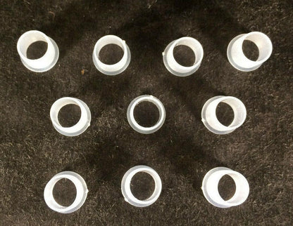 Lot of 10 Clear Plastic Pipe Hole Bushing Lamp Cord Protector For 1/8 IPS Pipe - Stone Door Lamps