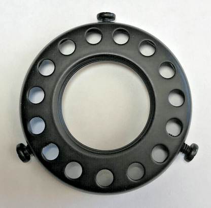 NEW 2 1/4" Fitter Brass Screw - on Uno - type Shade Holder Satin Black Finish SH86BK - Stone Door Lamps