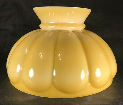 New 10" Opal Glass, Buff Nu - Gold Tint Melon Student Lamp Shade, USA Made #SH530G - Stone Door Lamps