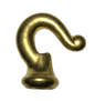 New 1 3/4" Unfinished Cast Brass Lamp Hook With Wire Way, 1/8F Tap #BH936U - Stone Door Lamps