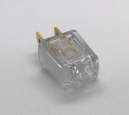 New Clear Quick Connect Lamp Plug For SPT-2 Cord, Polarized Blades, U.L. #PL551
