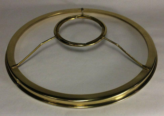 New 10" Fitter Solid Brass Shade Ring Holder For Rayo & Central Draft Burner 731 - Stone Door Lamps
