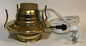 New Brass Plated #2 Electric Lamp Burner With 6 ft. White Cord #EB205 - Stone Door Lamps