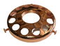 New 3 1/4" Fitter Screw On Uno Shade Holder, Polished Copper Finish #SH727C