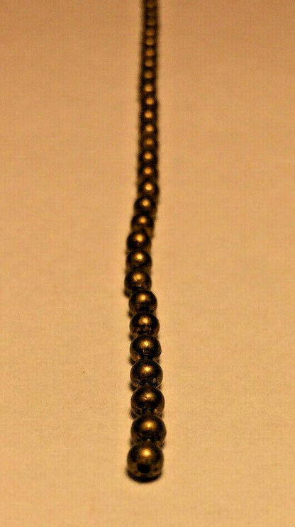 Antique Brass Beaded Chain For Lamp Sockets & Ceiling Fans, Sold Per Ft. #BC600A - Stone Door Lamps