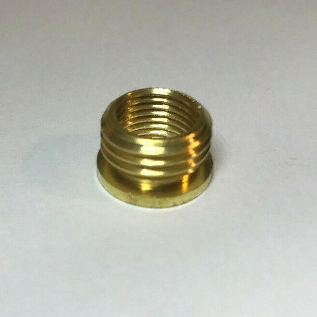 New Brass Shoulder Reducer Lamp Part, 1/4M(1/2") to 1/8F(3/8") Hole, #BR912