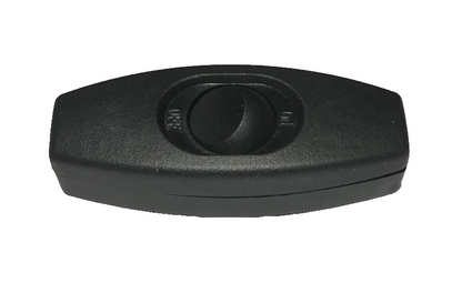 New Black In Line Feed Through Rocker Switch, On-Off, For SPT-2 Lamp Cord #RS420