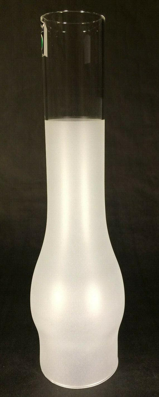 NEW 3" X 12" Frosted GLASS OIL LAMP CHIMNEY for #2 BURNERS and 3" GALLERIES #955