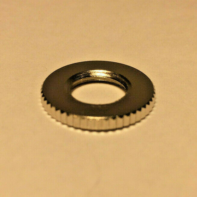 New Nickel Plated Brass Knurled Locknut, 1/8 IP Threads, 3/4" O.D. #LN720N