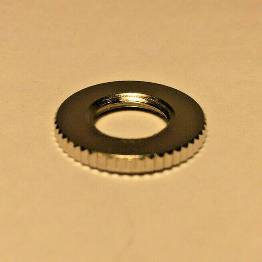 New Nickel Plated Brass Knurled Locknut, 1/8 IP Threads, 3/4" O.D. #LN720N