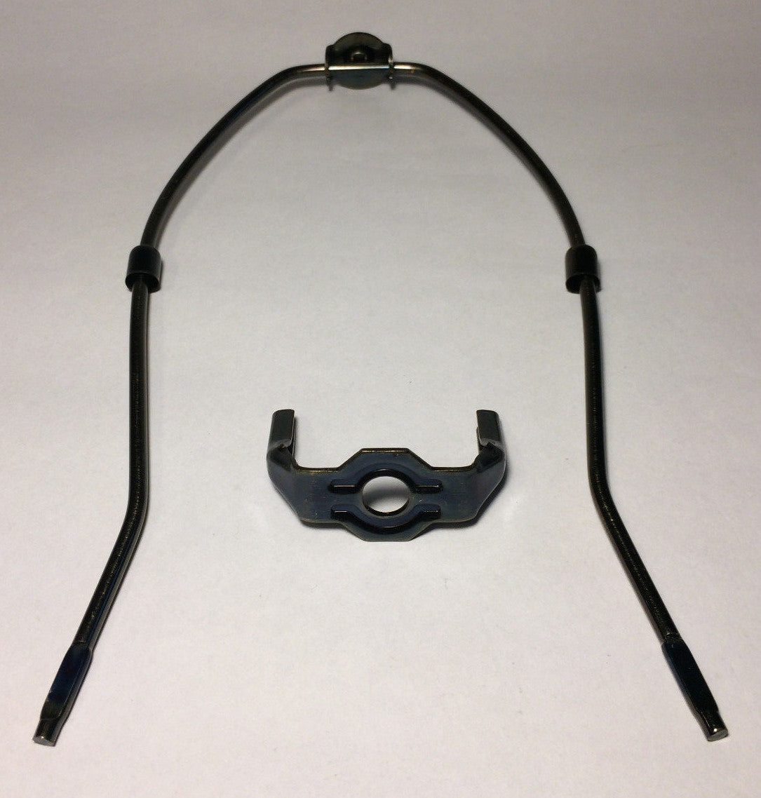 12" Brass Lamp HARP Shade Holder & Base for Lamp Repair Antique Bronze Finish