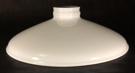 Metal Cone Lamp Light Shade Pendant 2.25 X 10 White Porcelain Industrial Style - Stone Door Lamps