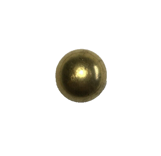 New 1/2" Diameter Brass Ball Finial, Cap, Unfinished Brass, 1/8F Tap #BF183U