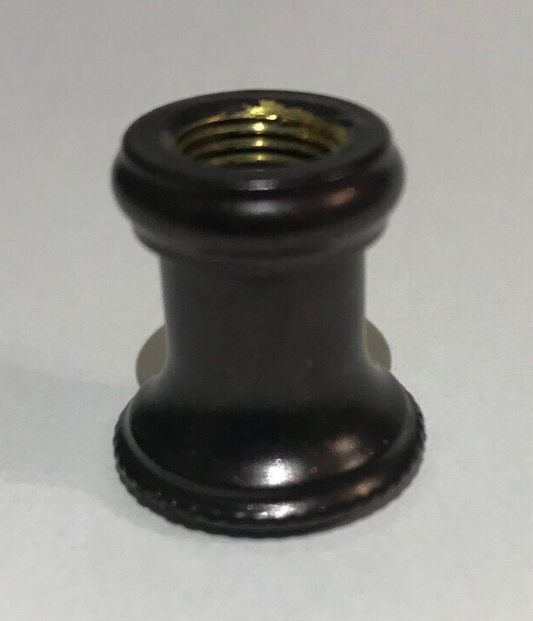 New Turned Brass Neck Lamp Part, Antique Bronze Finish 1/8F Tap, 7/8" Ht. BN946B