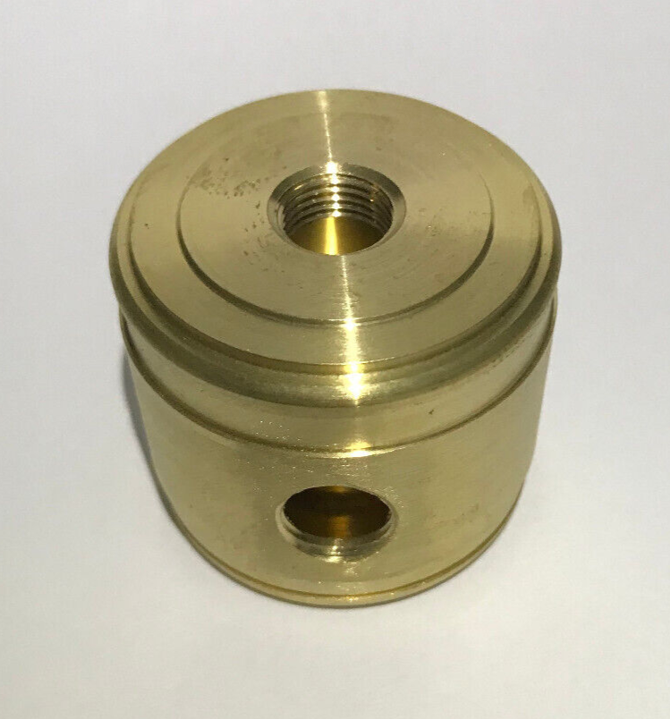 New Turned Brass 2 Pc. Modern Lamp Cluster Body, 3 Holes, 1/8F Tap, Unfinished