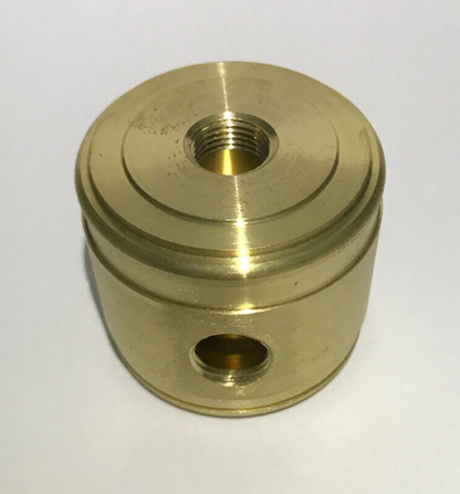 New Turned Brass 2 Pc. Modern Lamp Cluster Body, 3 Holes, 1/8F Tap, Unfinished