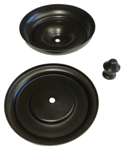 New 4" Brass 3 - Piece Handel Style Heat Cap, Antique Bronze Finish, 1/4 - 27F Tap - Stone Door Lamps