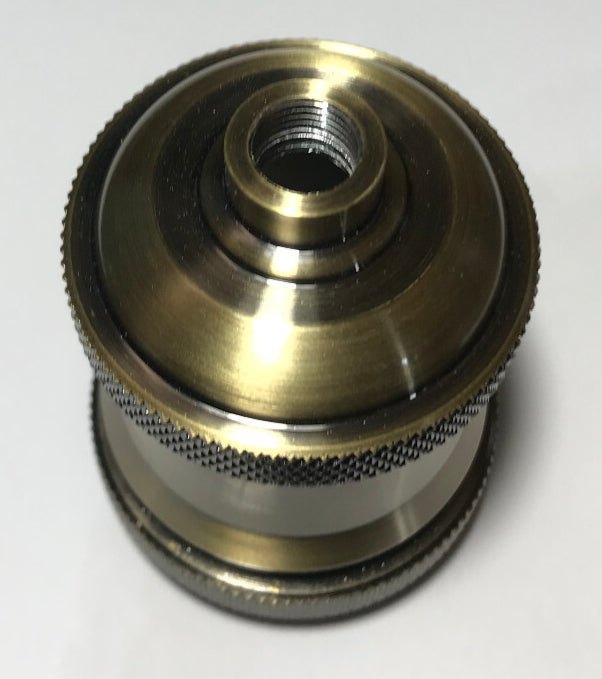 New 2 11/16" Tall Aluminum Socket Cover Shade Holder W/ Antique Brass Finish