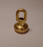 New 1 3/4" Unfinished Brass Screw Collar Loop Lamp Part With Wire Way, 1/4F Tap